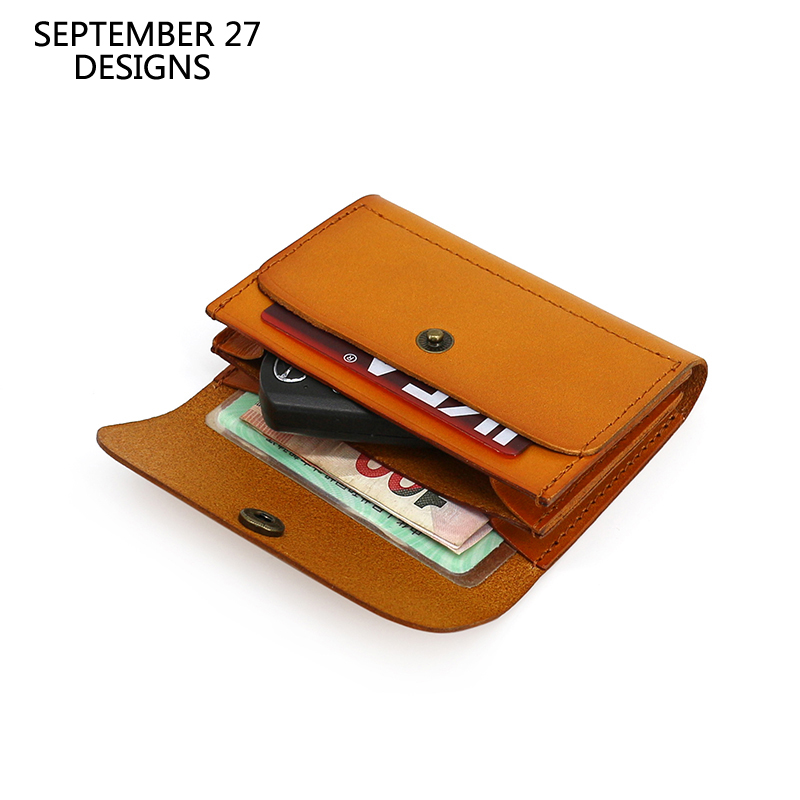 Leather Wallet Men - 남성용 정품 가죽 미니 허리 가방,