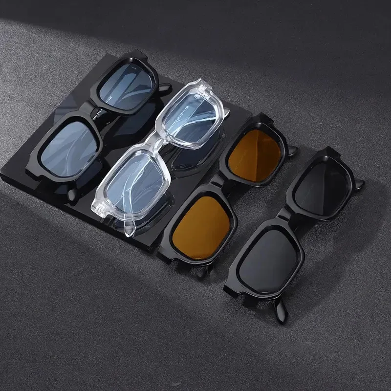 Sunglasses Uv400 - 남성용 신제품 패션 안경 4개 세트,