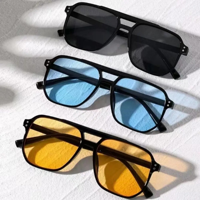 Sunglasses Uv400 - 사각 프레임 선글라스 자외선 차단 여행용
