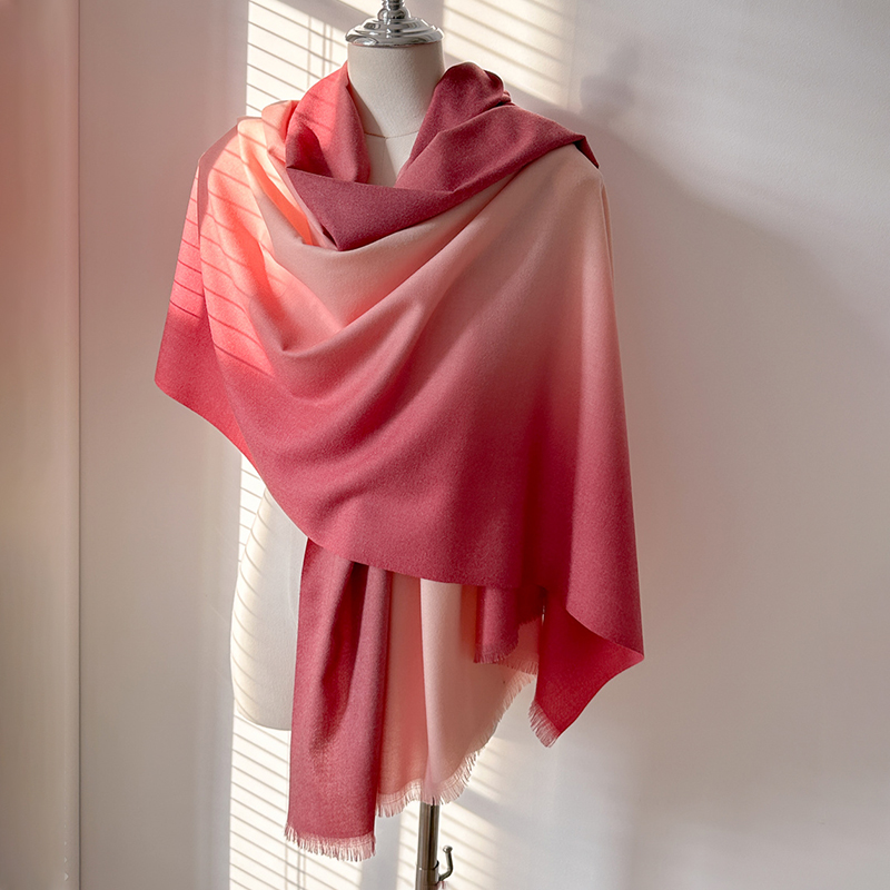 Cashmere Scarf - 럭셔리 겨울 캐시미어 스카프 여성 그라디언트