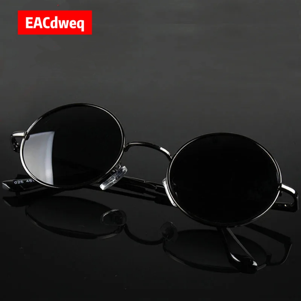 Designer Sunglasses - 레트로 빈티지 라운드 선글라스 남성 브랜드