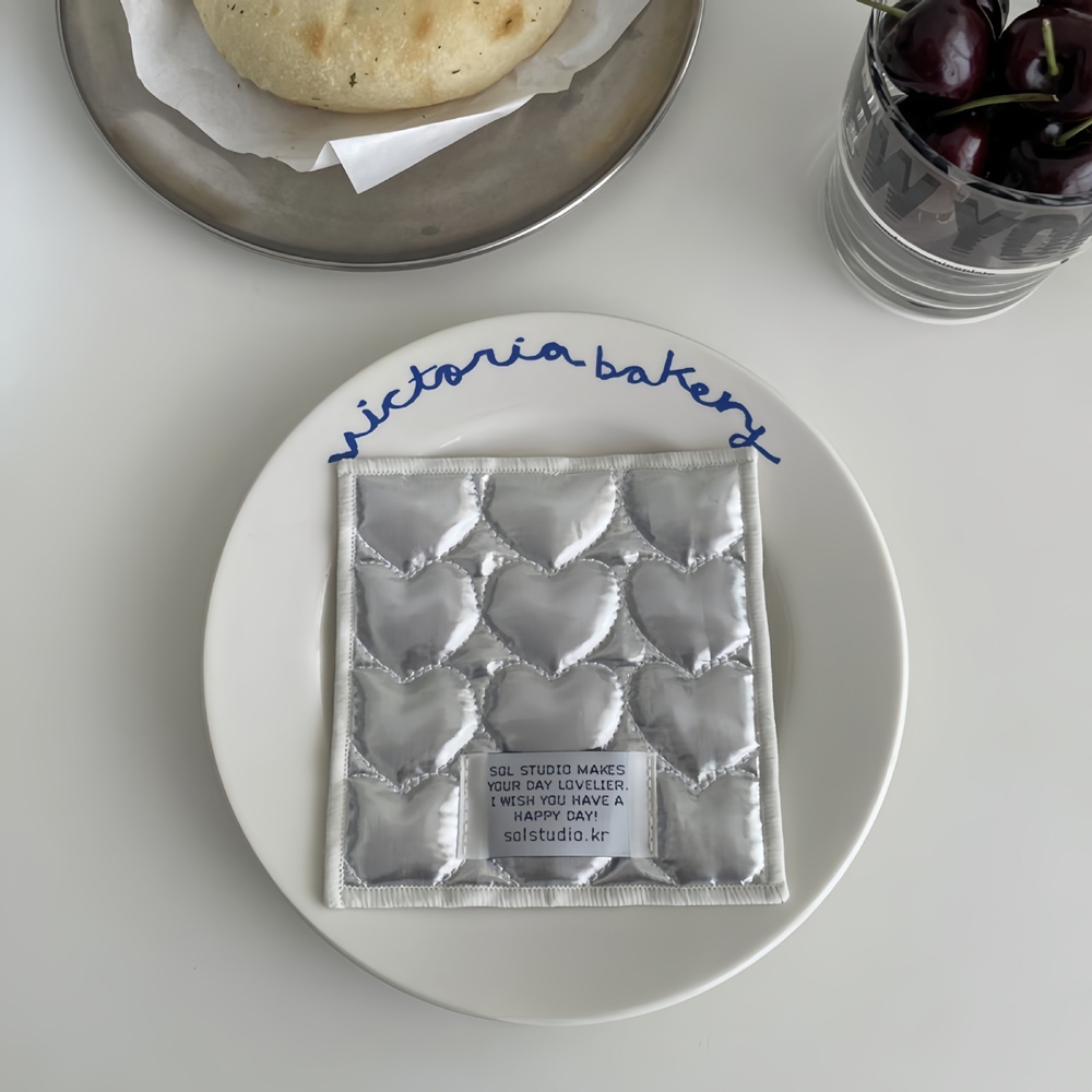 한국 인싸들이 좋아하는 퀼트 메탈 윈드 클립 코튼 코스 - Marble Coaster Set 리뷰 및 가격