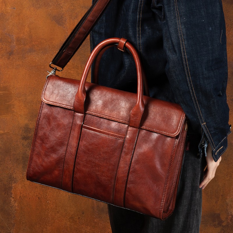 야채 무두질 가죽 핸드백 남성용 메신저 백 서류 가방  - Leather Briefcase 리뷰 및 가격