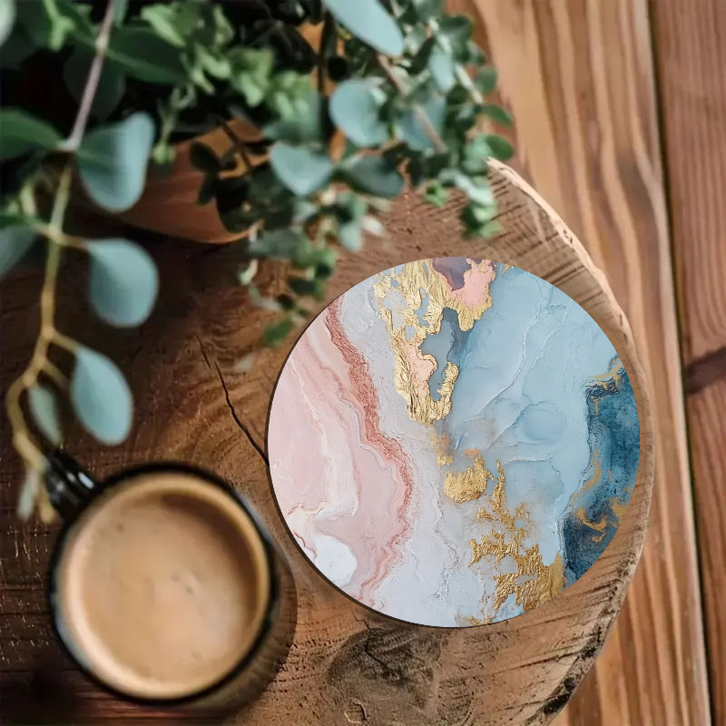 대리석 무늬 프린트 컵받침 4개, 일상 가족 파티 장식 - Marble Coaster Set 리뷰 및 가격