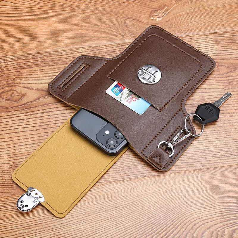남성 벨트 휴대폰 루프 홀스터 케이스 허리 가방 남성  - Leather Wallet Men 리뷰 및 가격