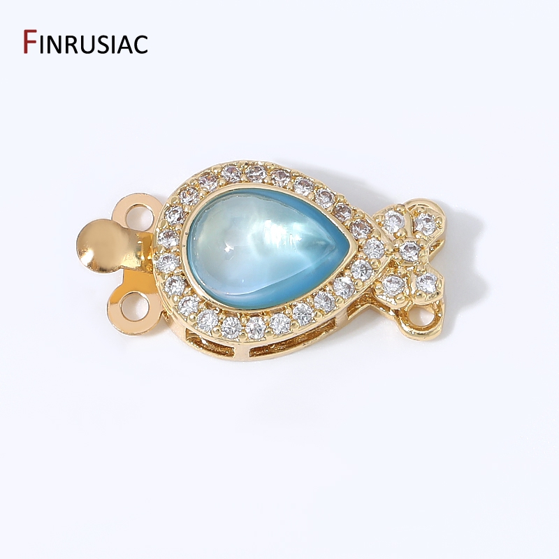 18K 금도금 황동 배 모양 오팔 박스 클라스프 2줄  - Gold Plated Jewelry 리뷰 및 가격