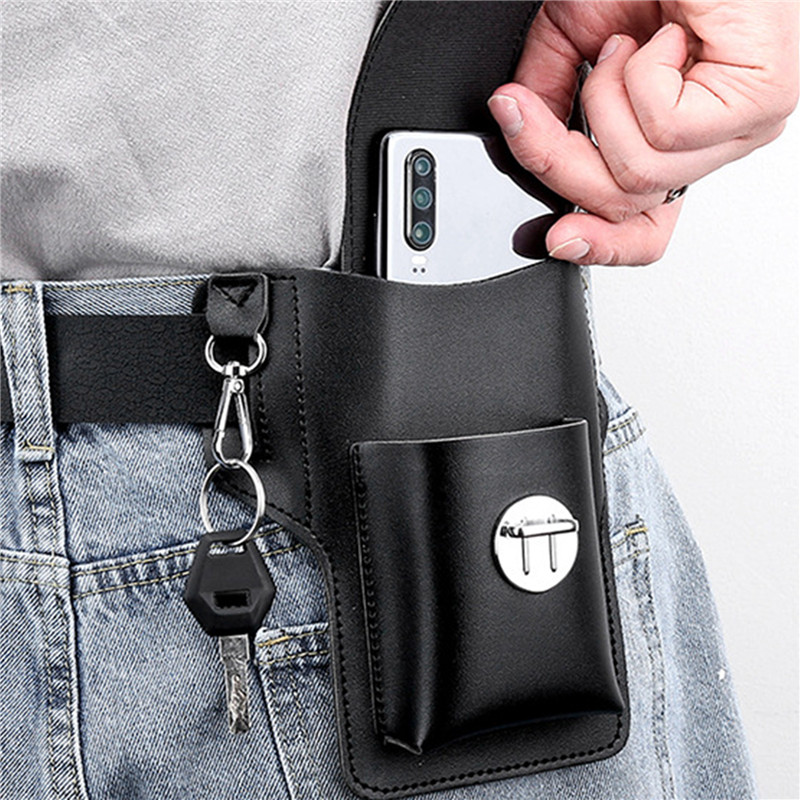 남성용 폰 벨트 가방, 휴대폰 루프 홀스터, 폰 파우치 - Leather Wallet Men 리뷰 및 가격
