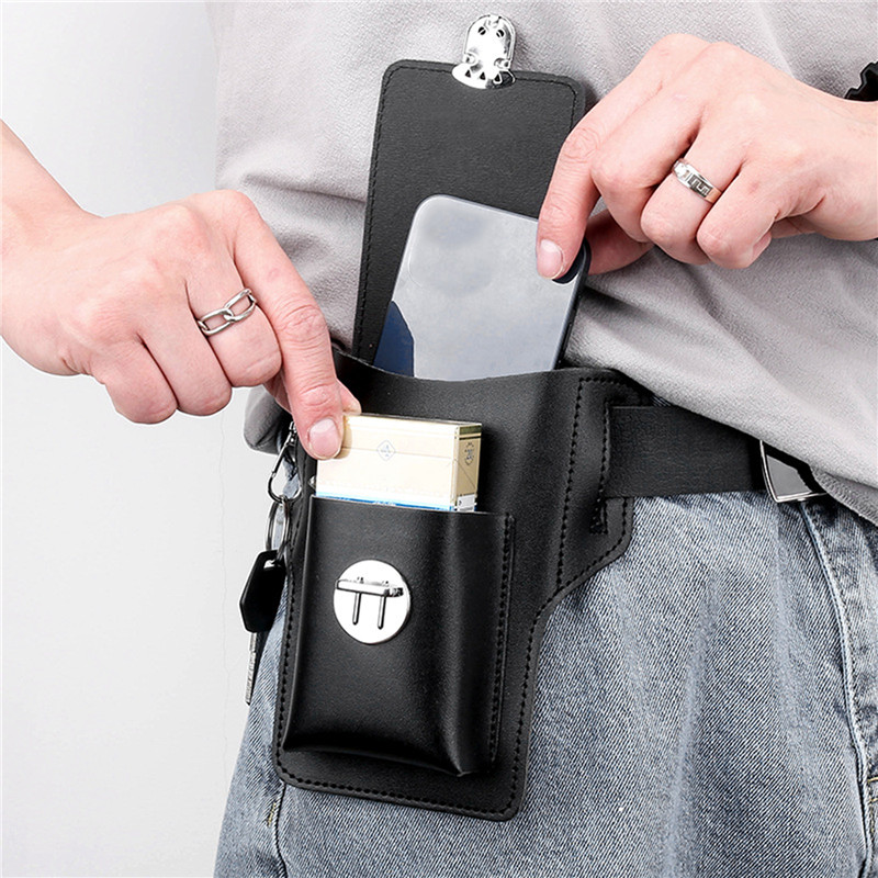 남성용 폰 벨트 가방, 휴대폰 루프 홀스터, 폰 파우치 - Leather Wallet Men 리뷰 및 가격