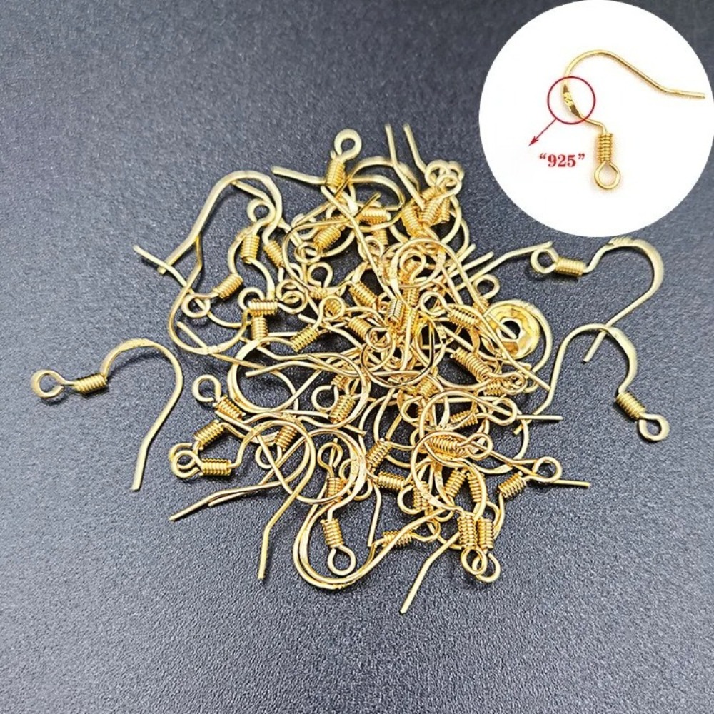 금도금 귀걸이 고리 100개 귀걸이 와이어 백 부자재  - Gold Plated Jewelry 리뷰 및 가격